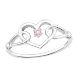 Heart - 925 Sterling Silver Rings with CZ SD45607