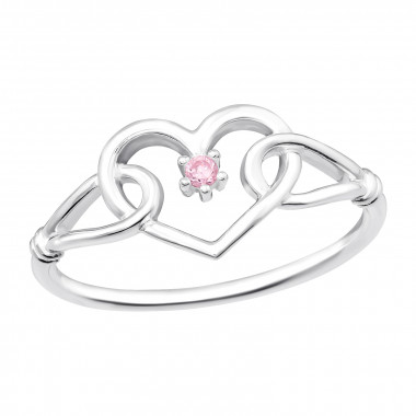 Heart - 925 Sterling Silver Rings with CZ SD45607