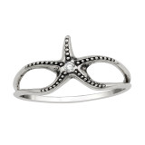 Starfish - 925 Sterling Silver Rings with CZ SD45820