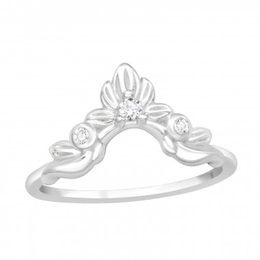 Leaves - 925 Sterling Silver Rings with CZ SD46170
