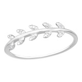 Leaf - 925 Sterling Silver Rings with CZ SD46240