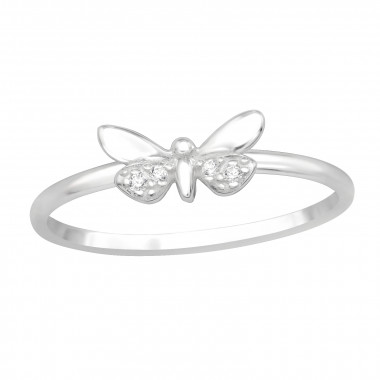 Butterfly - 925 Sterling Silver Rings with CZ SD46315