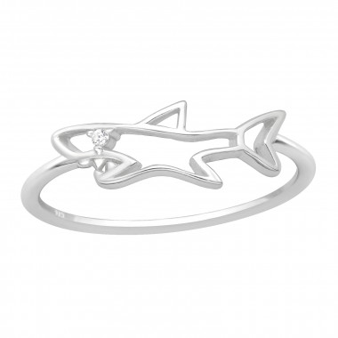 Shark - 925 Sterling Silver Rings with CZ SD46324