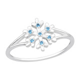 Snowflake - 925 Sterling Silver Rings with CZ SD46477