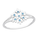 Snowflake - 925 Sterling Silver Rings with CZ SD46477