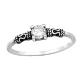 Solitaire - 925 Sterling Silver Rings with CZ SD46874