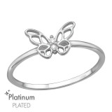 Butterfly Filigree - 925 Sterling Silver Rings with CZ SD47134