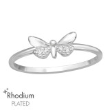 Butterfly - 925 Sterling Silver Rings with CZ SD47136