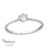 Solitaire - 925 Sterling Silver Rings with CZ SD47145