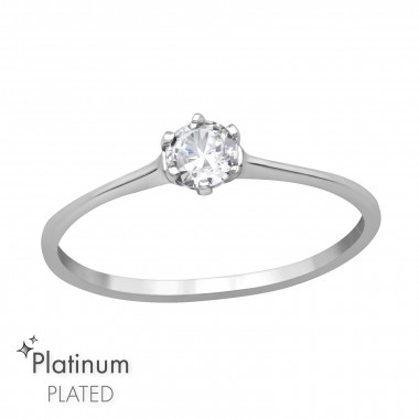 Solitaire - 925 Sterling Silver Rings with CZ SD47145