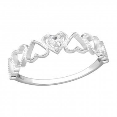 Eternity Heart - 925 Sterling Silver Rings with CZ SD47205