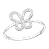 Butterfly - 925 Sterling Silver Rings with CZ SD47220