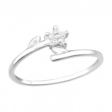 Flowers - 925 Sterling Silver Rings with CZ SD47668