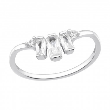 Baguette - 925 Sterling Silver Rings with CZ SD47675