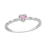 Heart - 925 Sterling Silver Rings with CZ SD47805