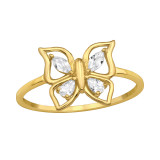 Butterfly - 925 Sterling Silver Rings with CZ SD47810