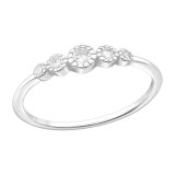 Round - 925 Sterling Silver Rings with CZ SD47916