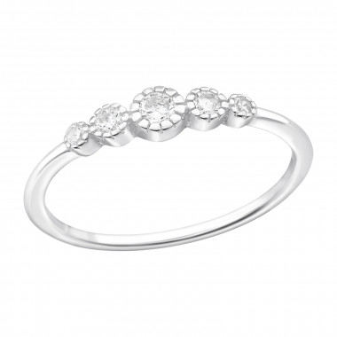 Round - 925 Sterling Silver Rings with CZ SD47916