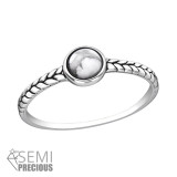 Cabochon - 925 Sterling Silver Rings with CZ SD48185