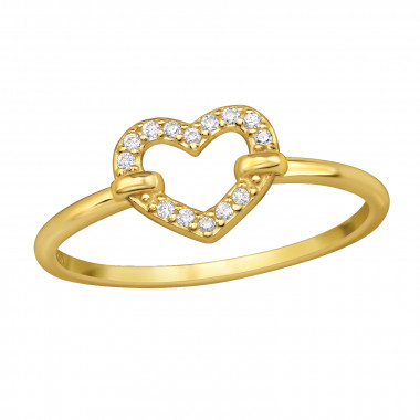 Open Heart - 925 Sterling Silver Rings with CZ SD49475