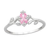 Flower Marquise - 925 Sterling Silver Rings with CZ SD49670
