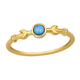 Triple Moon & Stars - 925 Sterling Silver Rings with CZ SD49745