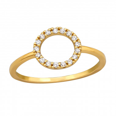 Circle - 925 Sterling Silver Rings with CZ SD49746