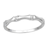 Bamboo - 925 Sterling Silver Rings with CZ SD49898