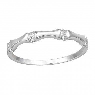Bamboo - 925 Sterling Silver Rings with CZ SD49898
