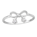Bow - 925 Sterling Silver Rings with CZ SD49899