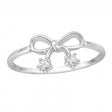 Bow - 925 Sterling Silver Rings with CZ SD49899