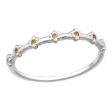 Connected  Flowers - 925 Sterling Silver Rings with CZ SD50645