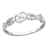 Om Symbol And Hamsa Evil Eye - 925 Sterling Silver Rings with CZ SD50664
