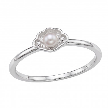 Shell Imitation - 925 Sterling Silver Rings with CZ SD50970
