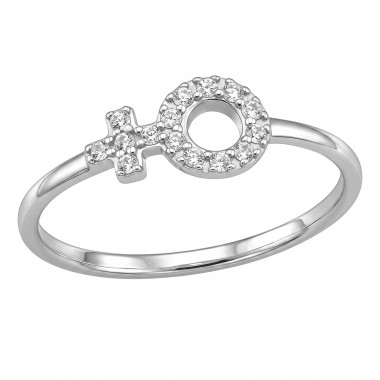 Venus Symbol - 925 Sterling Silver Rings with CZ SD51019