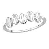 Multi-Hamsa Hand - 925 Sterling Silver Rings with CZ SD51041