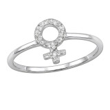 Female Empowerment - 925 Sterling Silver Rings with CZ SD51062