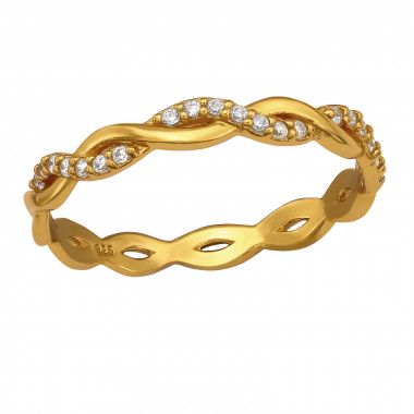 Braid - 925 Sterling Silver Rings with CZ SD51246