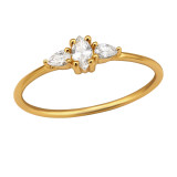 Pear Marquise - 925 Sterling Silver Rings with CZ SD51247