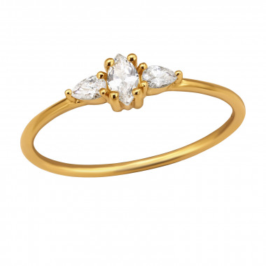 Pear Marquise - 925 Sterling Silver Rings with CZ SD51247