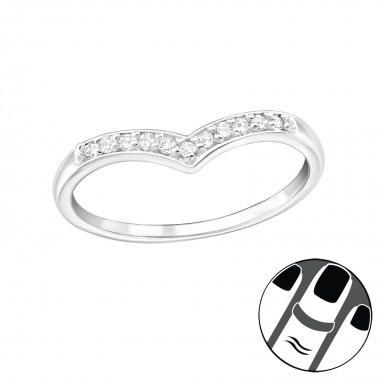 Heart - 925 Sterling Silver Midi Rings SD19924