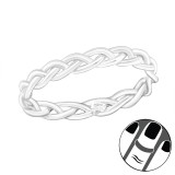 Braided - 925 Sterling Silver Midi Rings SD19933