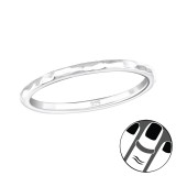 Rock - 925 Sterling Silver Midi Rings SD19939