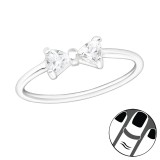 Bow - 925 Sterling Silver Midi Rings SD20723