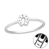 Horseshoe - 925 Sterling Silver Midi Rings SD20727