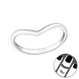 Heart - 925 Sterling Silver Midi Rings SD20729