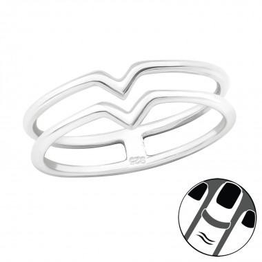 V - 925 Sterling Silver Midi Rings SD23784