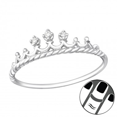 Crown - 925 Sterling Silver Midi Rings SD28619