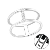 Line - 925 Sterling Silver Midi Rings SD29450