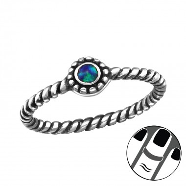 Oxidized - 925 Sterling Silver Midi Rings SD33320